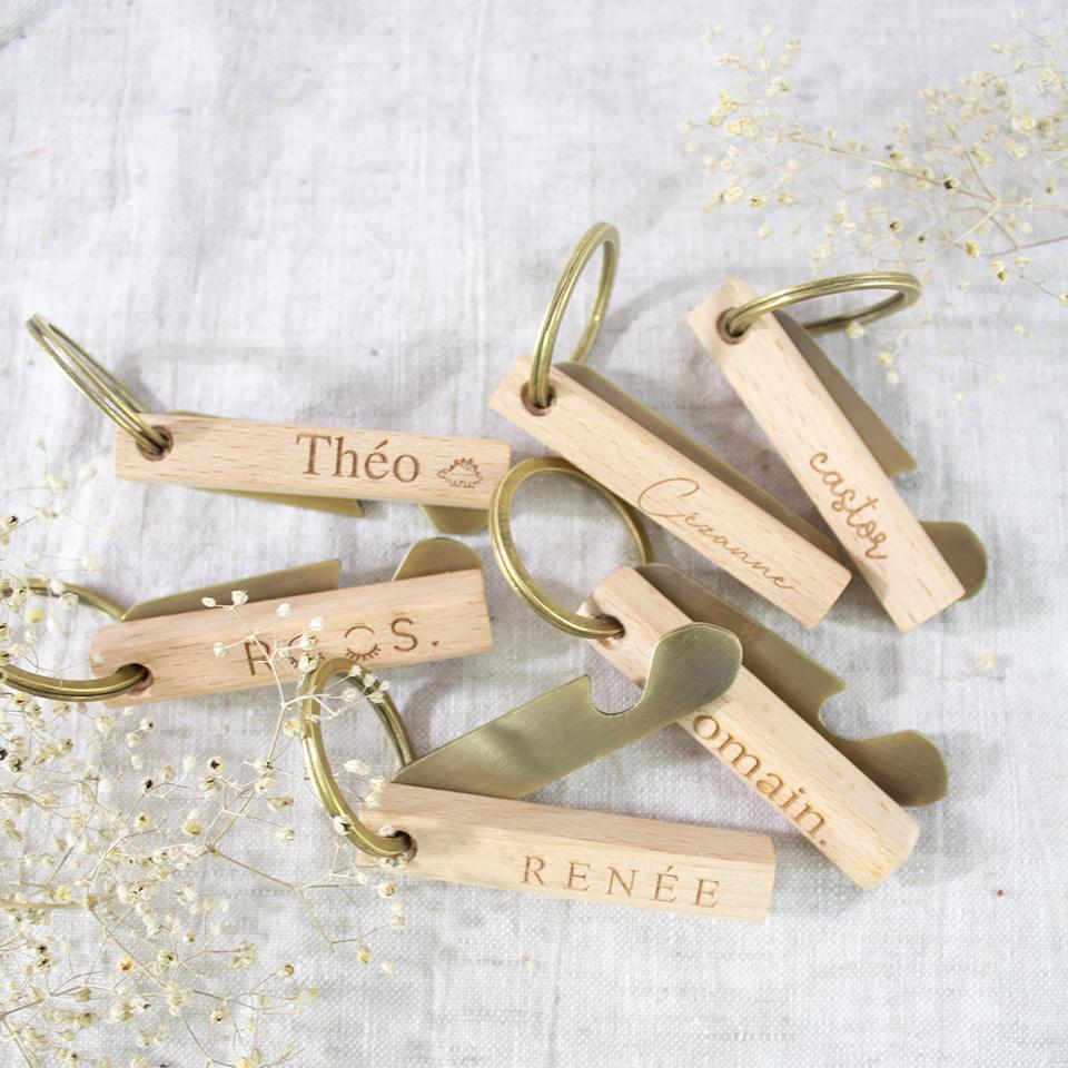 Sleutelhanger naturel inclusief gravering - Afbeelding 2