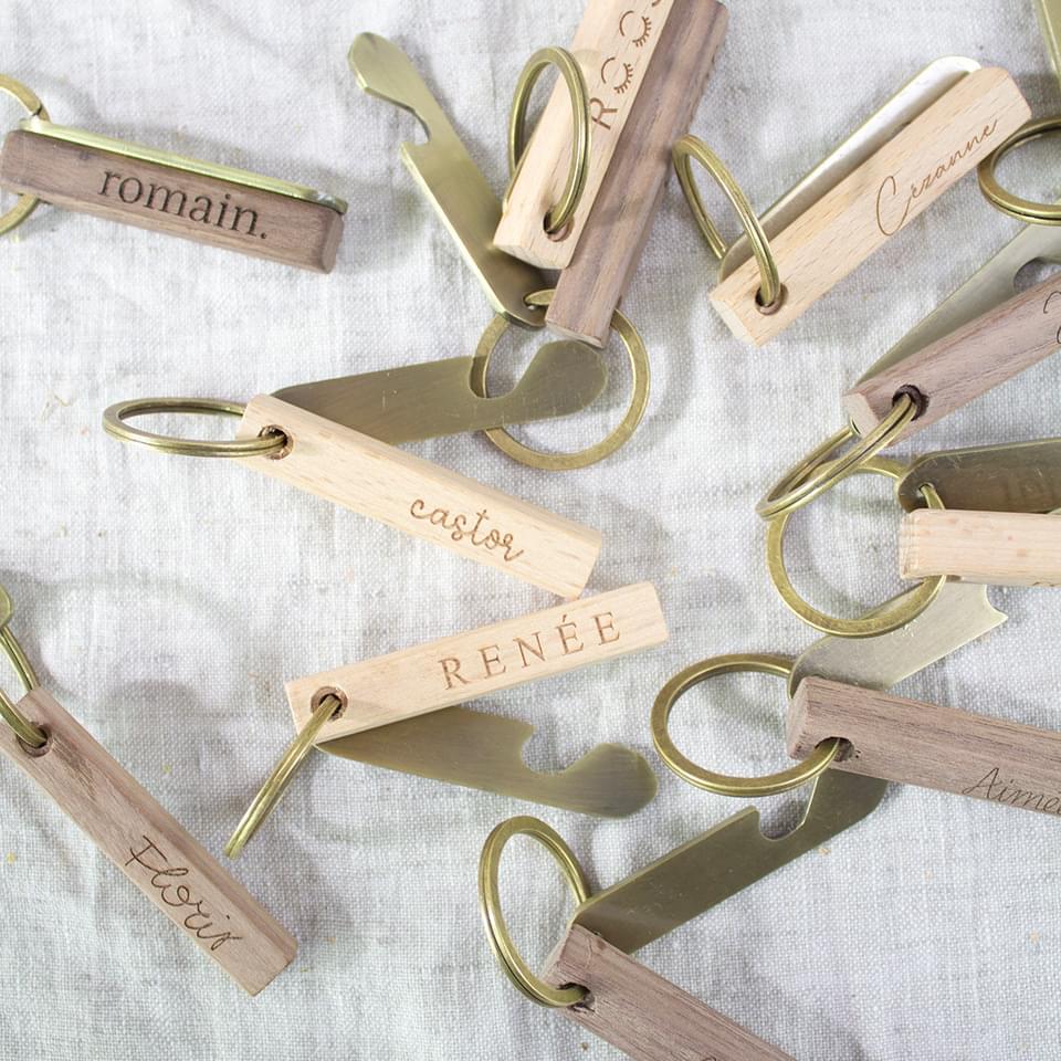 Sleutelhanger naturel inclusief gravering - Afbeelding 5