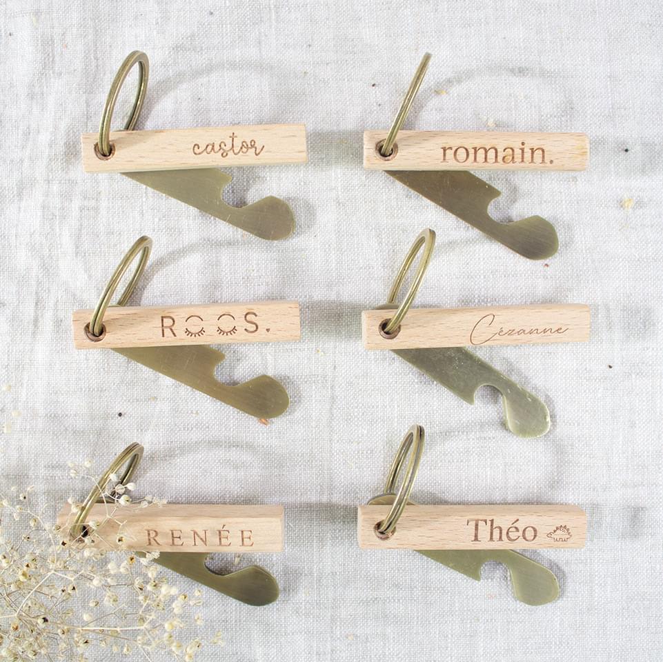 Sleutelhanger naturel inclusief gravering - Afbeelding 4