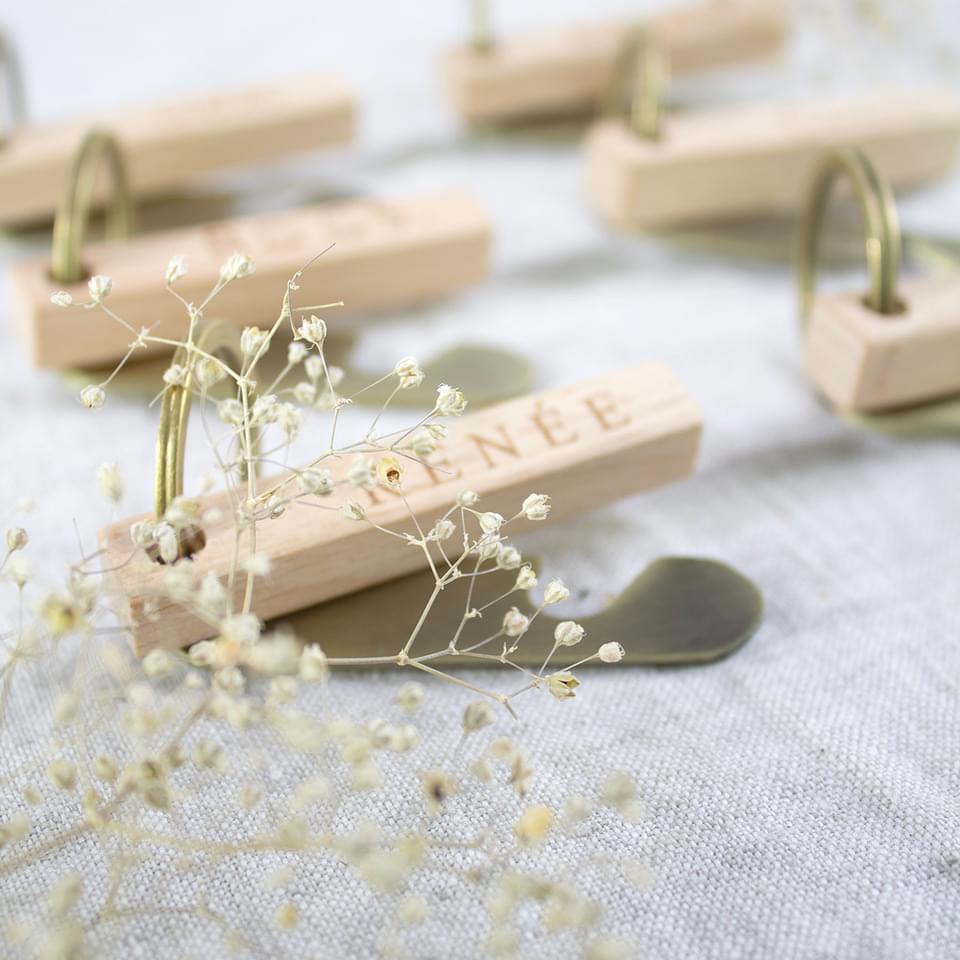 Sleutelhanger naturel inclusief gravering - Afbeelding 3