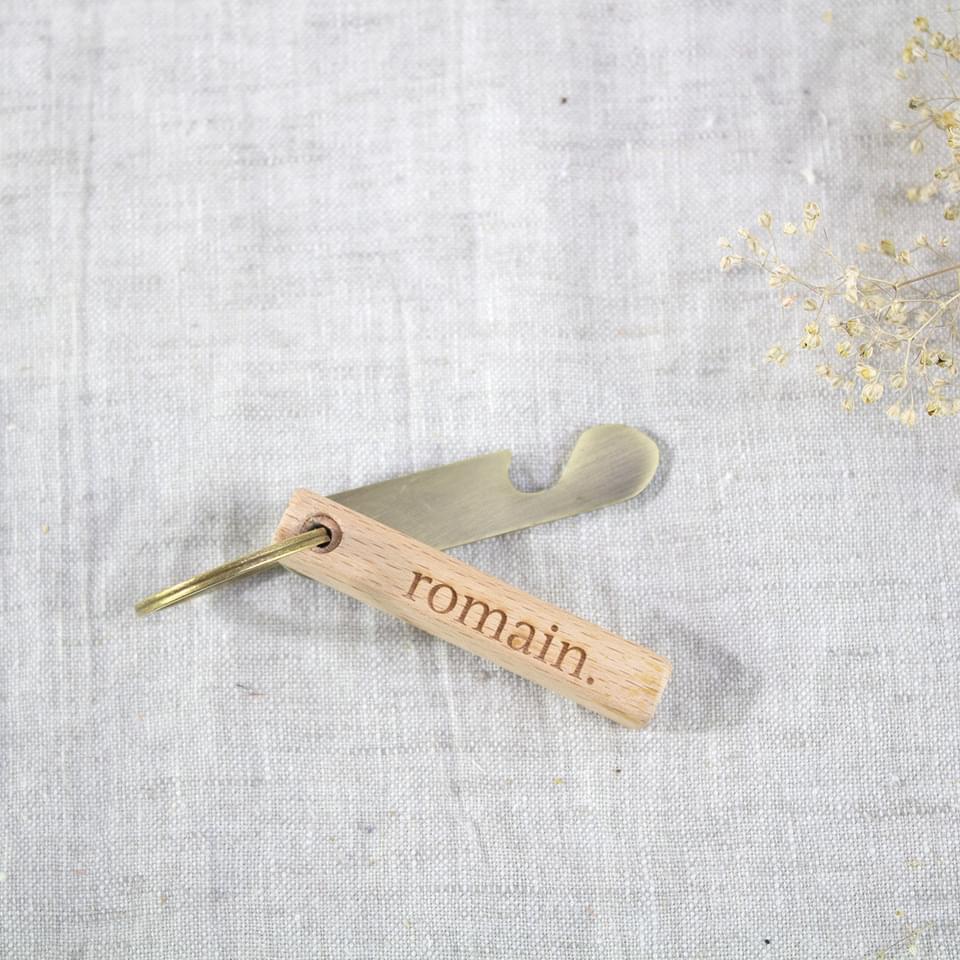 Sleutelhanger naturel inclusief gravering - Afbeelding 6