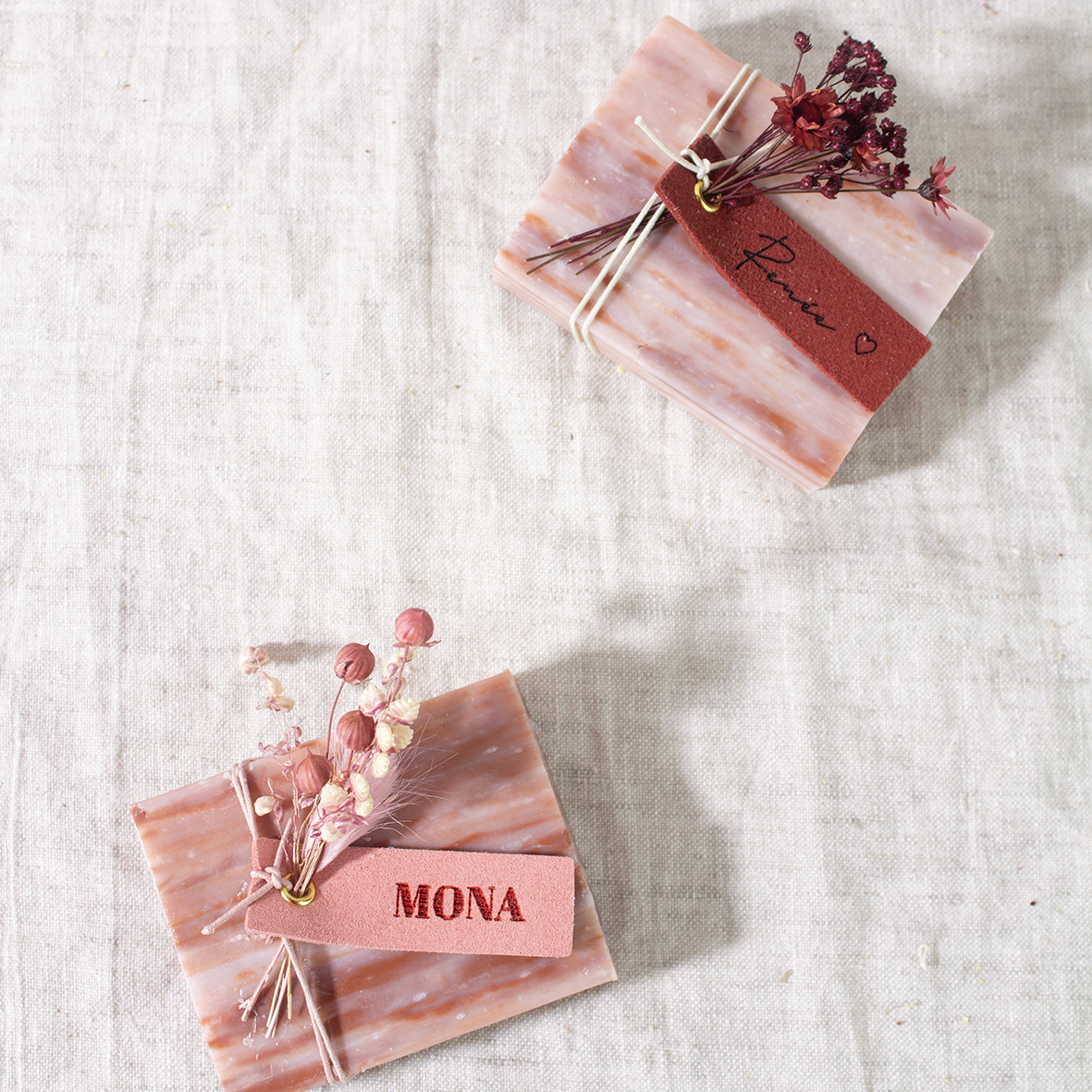 Soap bar - marmer rood / roze - Afbeelding 3