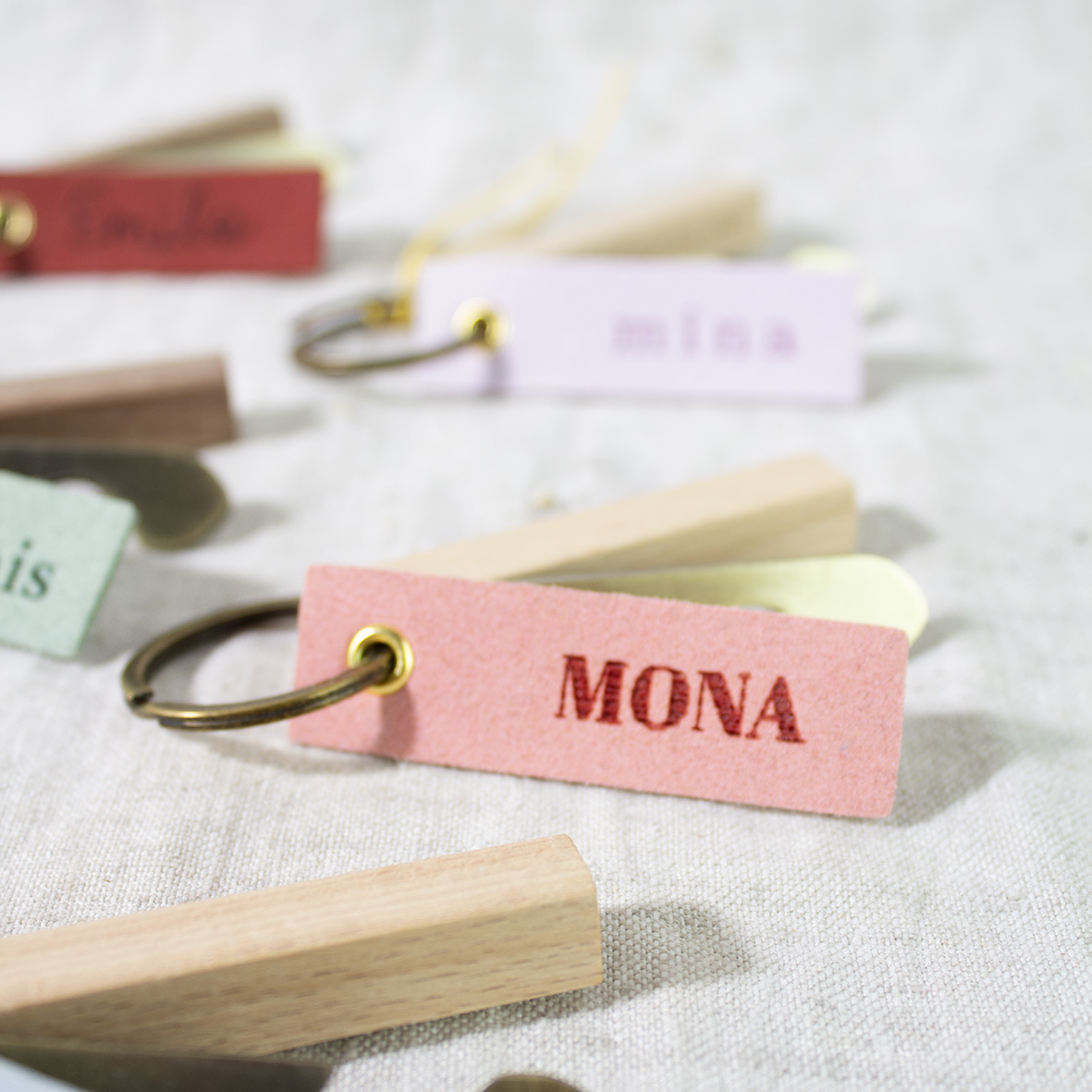 Sleutelhanger met velvet label - Afbeelding 3