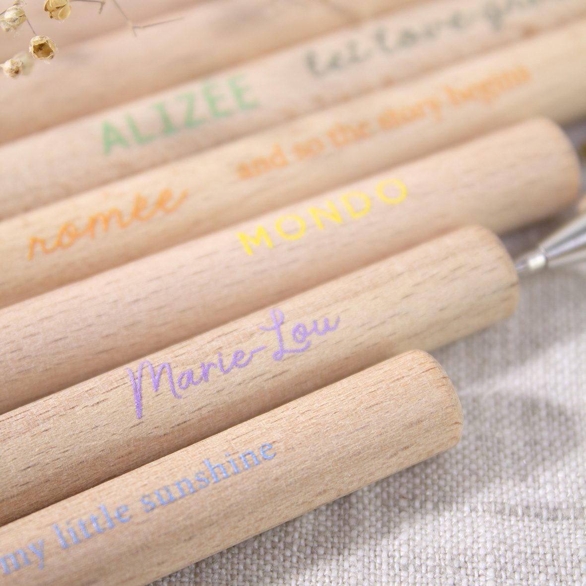 Houten pen (inclusief KLEUR bedrukking) - Afbeelding 2