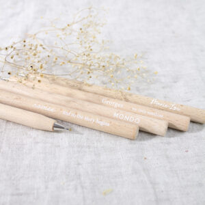 Houten pen (inclusief WIT bedrukking)