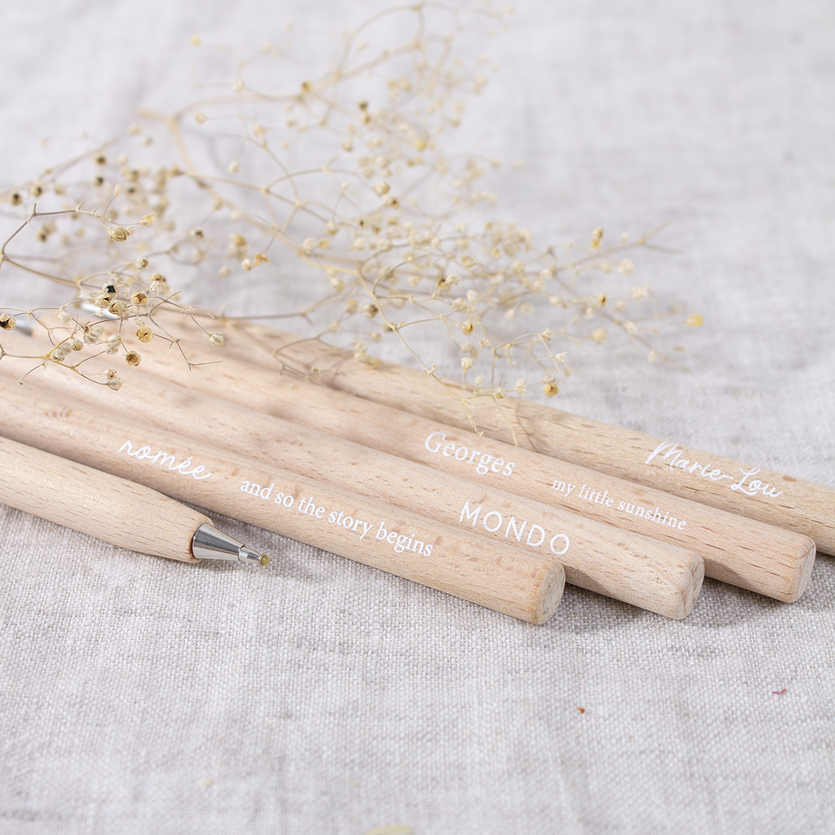 Houten pen (inclusief WIT bedrukking) - Afbeelding 3