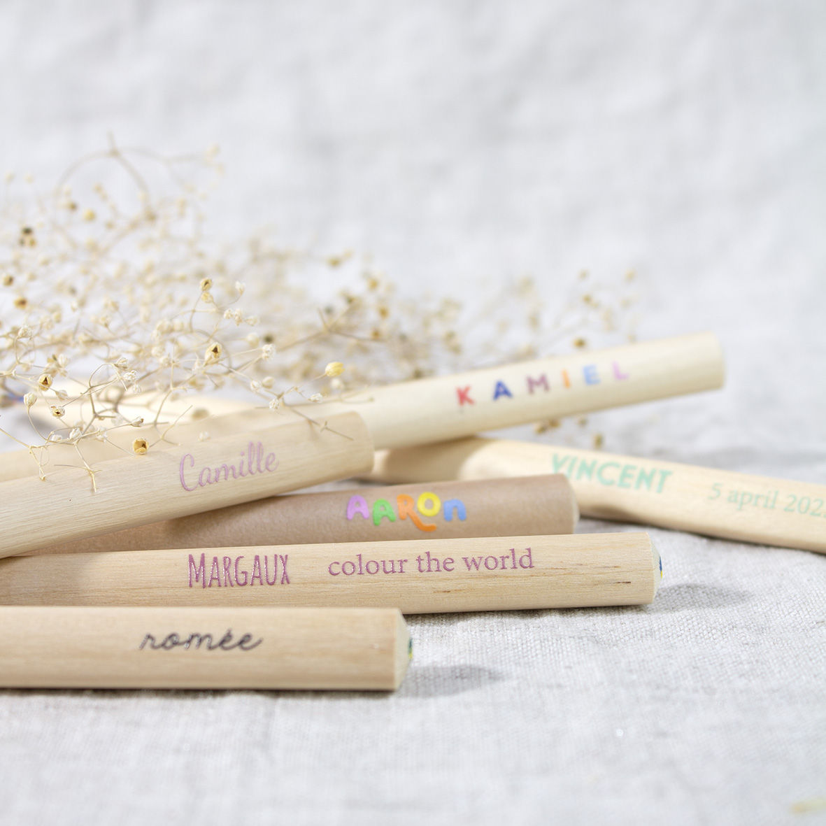 Regenboog potlood (inclusief KLEUR bedrukking) - Afbeelding 2