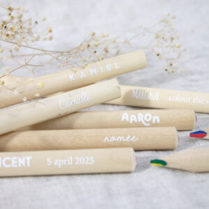 Regenboog potlood (inclusief WIT bedrukking)